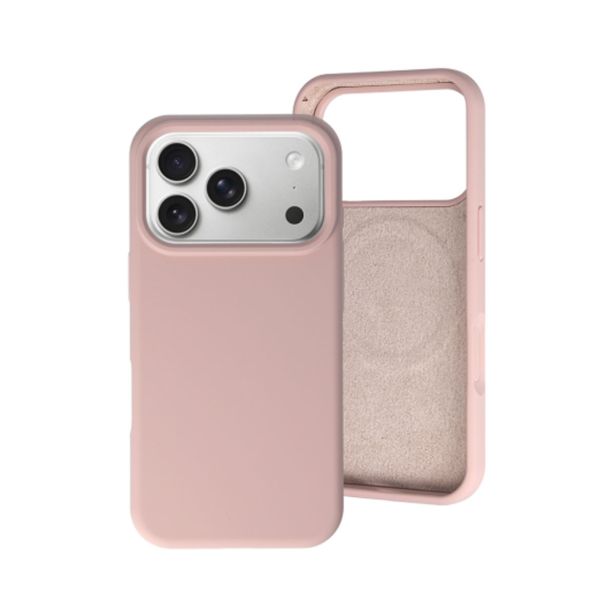 RAINBOW LIQUID SILIKONSKI OVITEK Z MAGSAFE ZA IPHONE 17 PRO MAX - ROZA