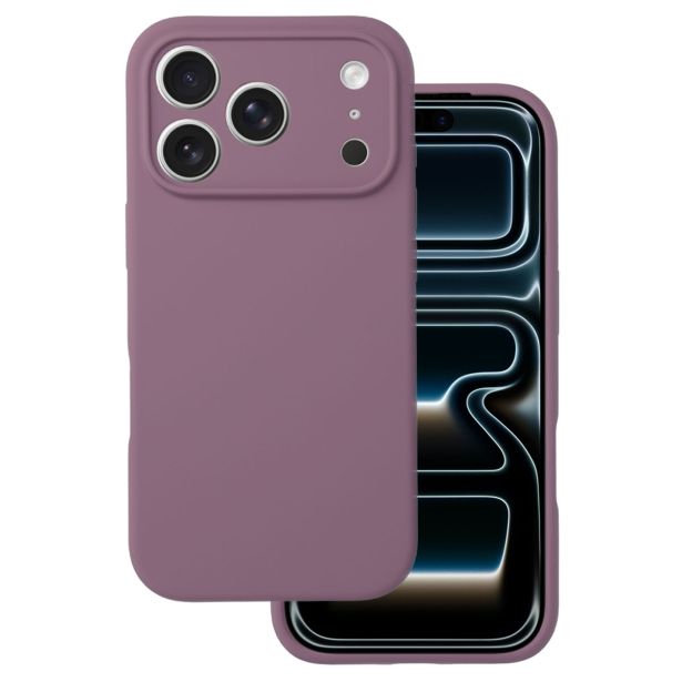 SILIKONSKI OVITEK ZA IPHONE 17 PRO MAX - MAT LIQUID - VIJOLA