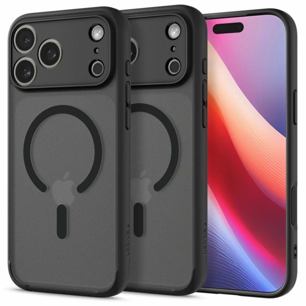 SPIGEN ULTRA HYBRID MAGSAFE OVITEK ZA IPHONE 17 PRO - PROZORNO ČRN