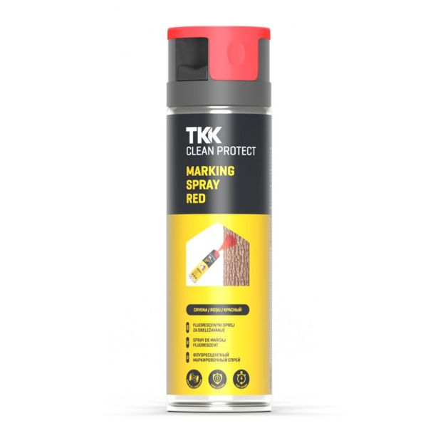 OZNAČEVALNI-MARKIRNI SPREJ TKK CLEAN PROTECT MARKING SPRAY RED 500 ML