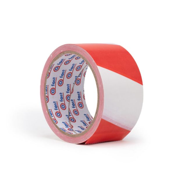 OZNAČEVALNO - OPOZORILNI TRAK FOST RDEČE - BEL 66M X 50MM