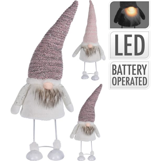 PRAZNIČNA FIGURA KOOPMAN PALČEK OKRASNI NA VZMETEH LED 60 CM