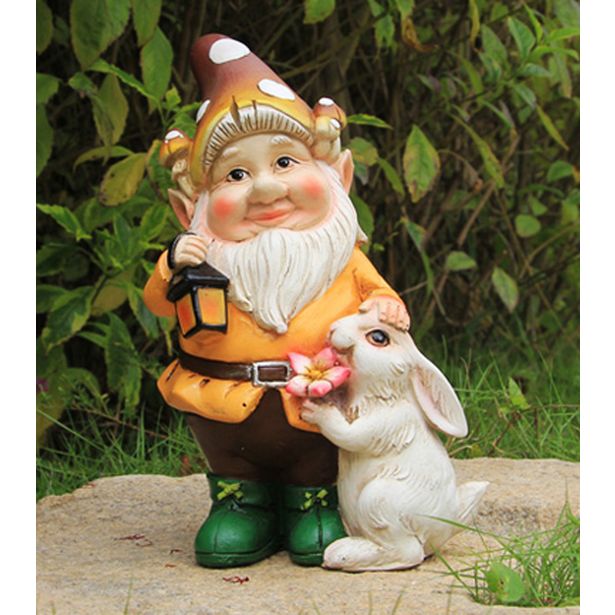 FIGURA, OKRASNA PALČEK Z ZAJČKOM VIŠ 22 CM