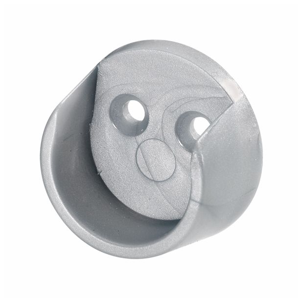 NOSILEC OBEŠALNE PALICE ZA OMARO HETTICH DIY, OKROGEL FI 20MM, SIVA PLASTIKA, V ZAVOJU STA 2 KOSA