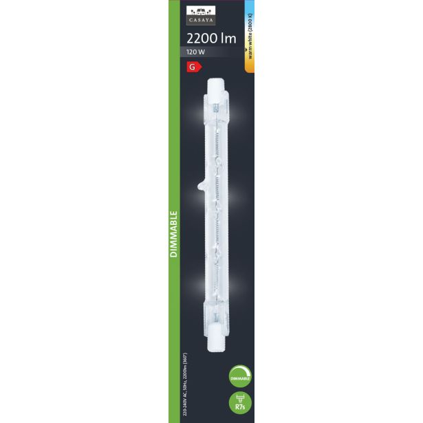 PALIČASTA HALOG.ŽARNICA CASAYA PALIČASTA 118MM 120W 2200LM