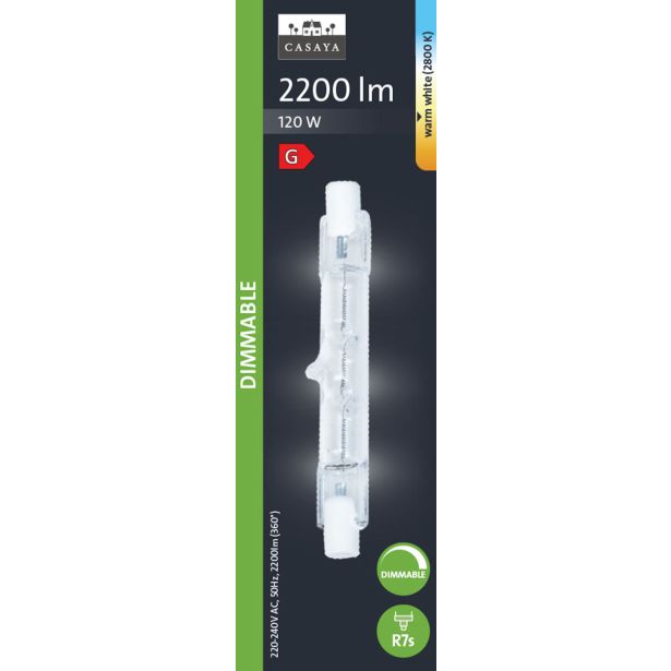 PALIČASTA HALOG.ŽARNICA CASAYA PALIČASTA 78MM 120W 2200LM