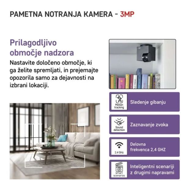 PAMETNA KAMERA EMOS GOSMART VRTLJIVA IP-110 CUBE