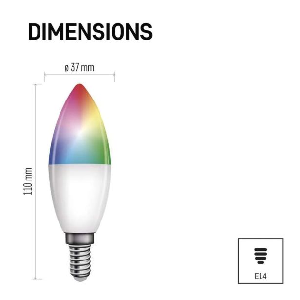 PAMETNA SIJALKA EMOS LEDCANDLE 4.8W E14 RGBCCT ZIGBEE