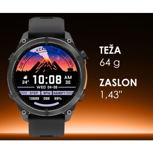 PAMETNA URA FOREVER FOCUS SW-900 GPS 1.43" AMOLED