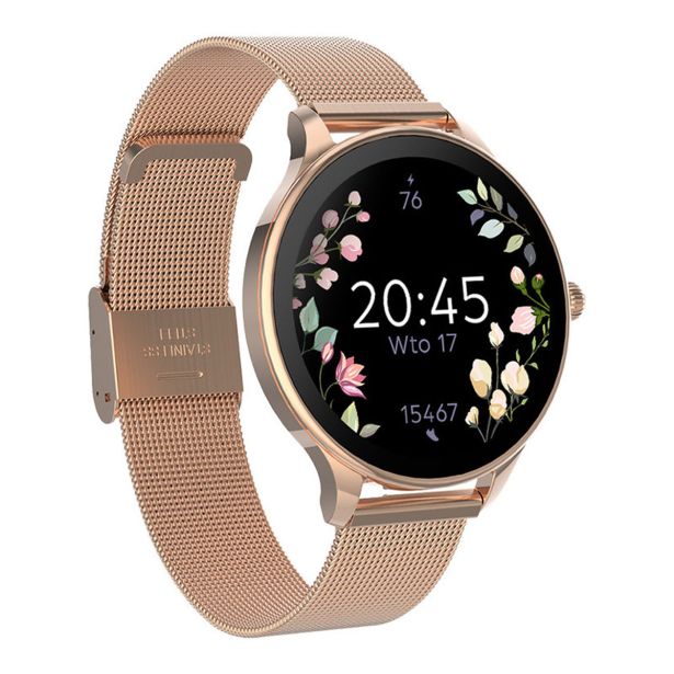 PAMETNA URA FOREVER VELORA SB-306 AMOLED ZASLON ROZA ZLATA