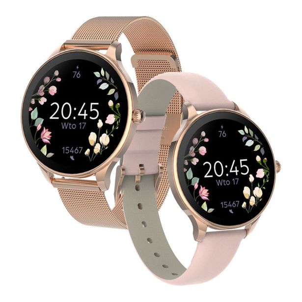 PAMETNA URA FOREVER VELORA SB-306 AMOLED ZASLON ROZA ZLATA