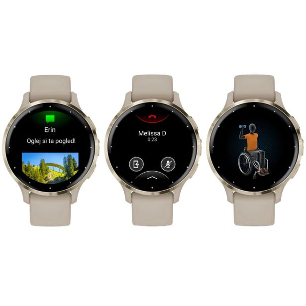 PAMETNA URA GARMIN VENU 3S - FRENCH GREY/SOFT GOLD