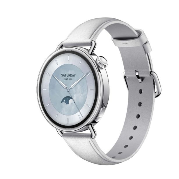 PAMETNA URA XIAOMI WATCH S4 41 MM USNJEN PAŠČEK BELA