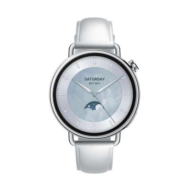PAMETNA URA XIAOMI WATCH S4 41 MM USNJEN PAŠČEK BELA