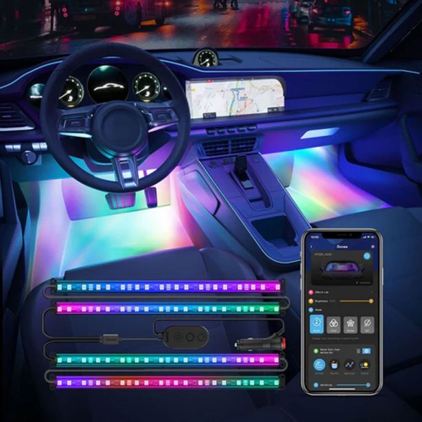 PAMETNI LED TRAK GOVEE RGBIC NOTRANJA AVTO OSVETLITEV
