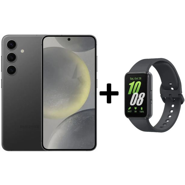 PAMETNI MOBILNI TELEFON SAMSUNG S24 256GB ONYX BLACK + FIT3 GRAY