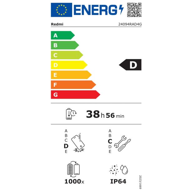 PAMETNI MOBILNI TELEFON XIAOMI REDMI NOTE 14 5G 8/256GB ČRNA
