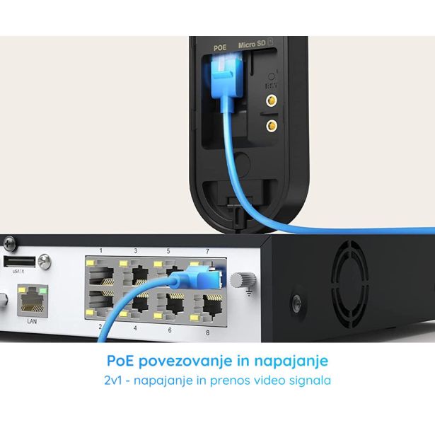 PAMETNI VIDEO DOMOFON REOLINK DOORBELL D340P ČRNA