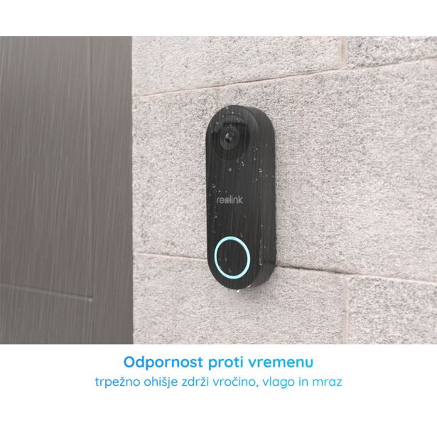 PAMETNI VIDEO DOMOFON REOLINK DOORBELL D340W ČRNA