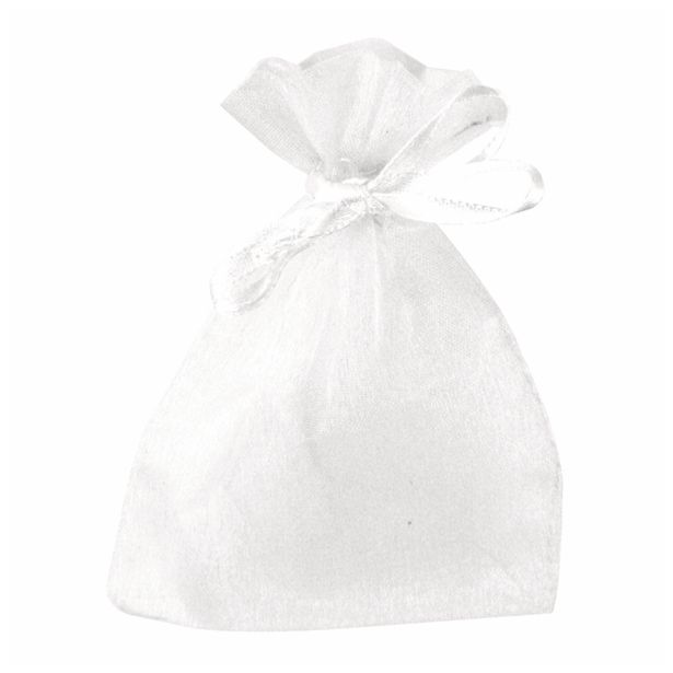 PAPIR, FILC, PENA, KREP RAYHER ORGANZA VREČKE, BELE 7.5X10 CM, 6 KOM.