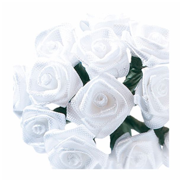 PAPIR, FILC, PENA, KREP RAYHER SATEN VRTNICE BELE ŠOPEK 12 KOM, 12 MM