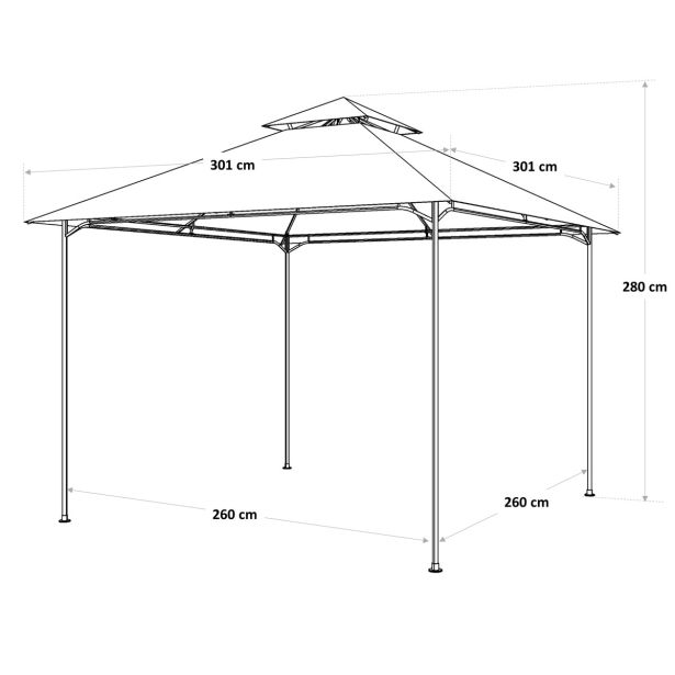 PAVILJON NATERIAL OXIS 300X300 JEKLO