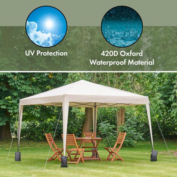 PAVILJON ZA KAMPIRANJE VONHAUS POP-UP 3X3M BEŽ