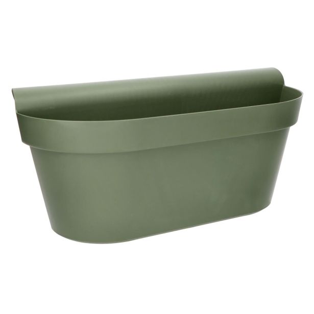 PE KORITO Z VODNO REZERVO BLUMAX MELROSE ESPRIT 50X20X20 MOSS GREEN