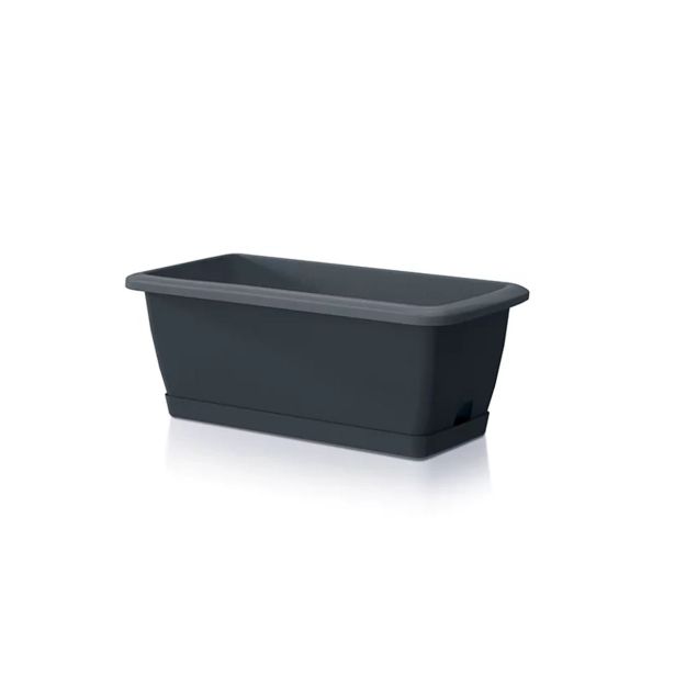 PE KORITO Z VODNO REZERVO PROSPERPLAST RESPANA EASYCARE ANTRACIT 397X190X140 MM