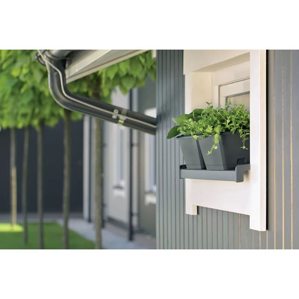 PE KORITO Z VODNO REZERVO PROSPERPLAST RESPANA EASYCARE ANTRACIT 397X190X140 MM