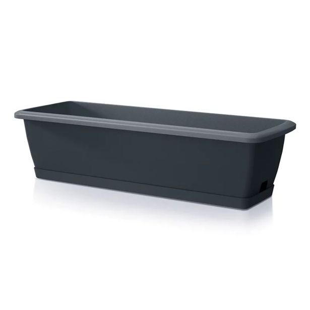 PE KORITO Z VODNO REZERVO PROSPERPLAST RESPANA EASYCARE ANTRACIT 593X190X140 MM