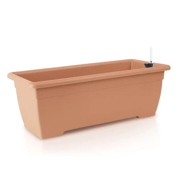 PE KORITO Z VODNO REZERVO PROSPERPLAST RESPANA EASYCARE TERAKOTA 397X190X140 MM