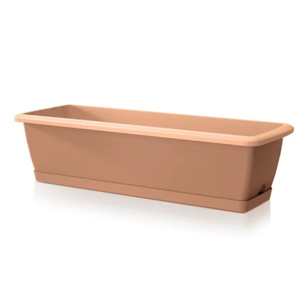 PE KORITO Z VODNO REZERVO PROSPERPLAST RESPANA EASYCARE TERAKOTA 593X190X140 MM
