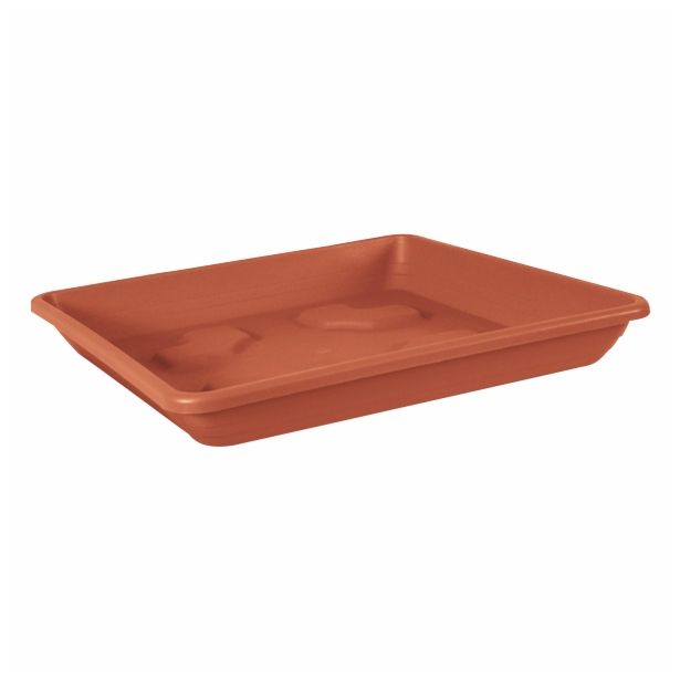 PE PODSTAVEK ZA LONEC KVADRAT 16 CM TERAKOTA