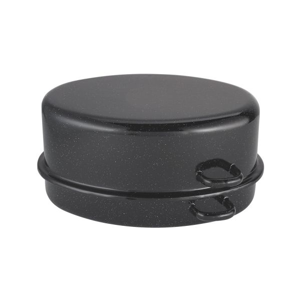 PEKAČ ENAMELIE 33X24X8 CM S POKROVOM EMAJLIRAN NAVADNI ROB