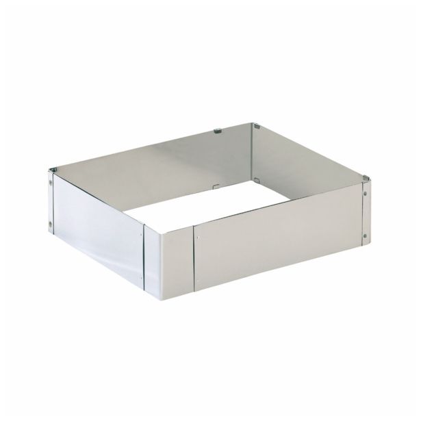 PEKAČ KAISER OBROČ ZA TORTO NASTAVLJIV KVADRATNI 24X20-48X36 CM