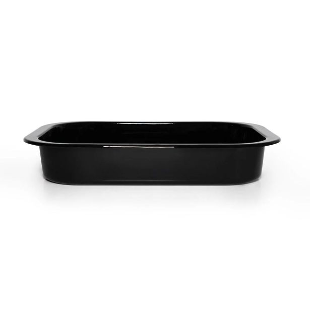 PEKAČ / MODEL ZA PEKO ENAMELIE GLOBOK BLACK 39X26X6.5CM