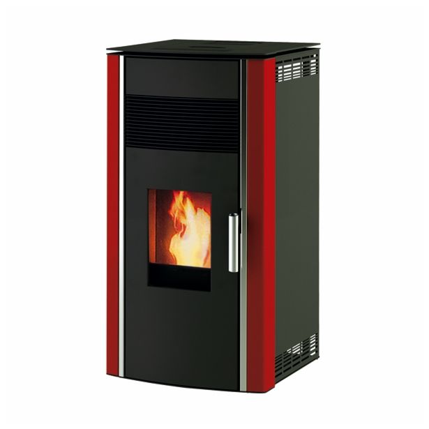 PELETNA PEČ ALFA PLAM LUCA RDEČA