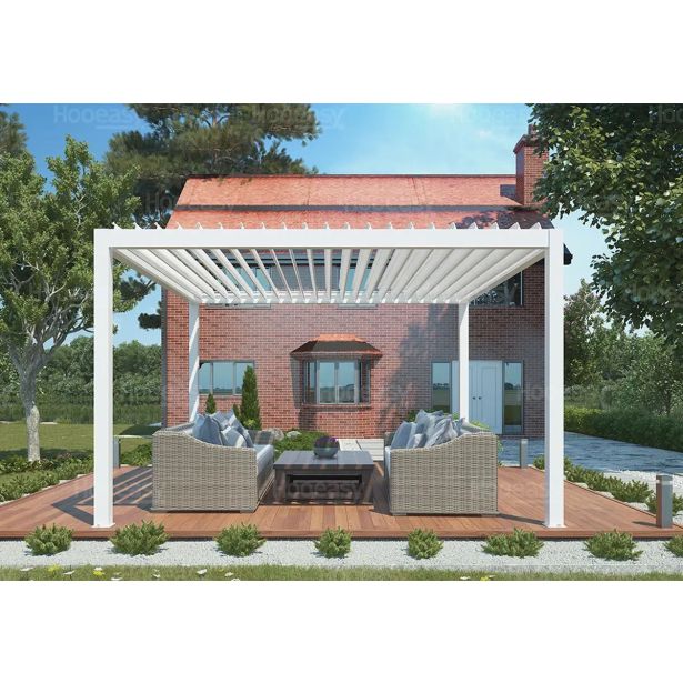 PERGOLA HOOEASY E8630 MOTORIZIRANA 4X3 M LED LUČI DALJINSKO UPRAV