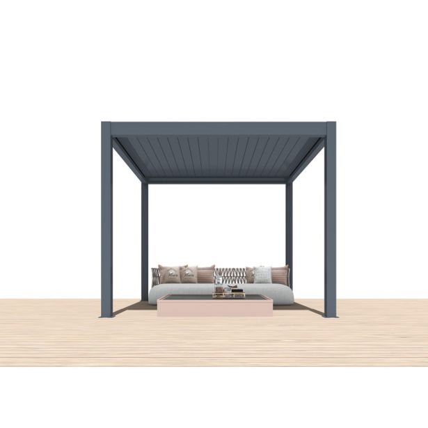 BIOKLIMATSKA PERGOLA MS VISCOM 3.03 X 3.03 M TEMNO SIVA
