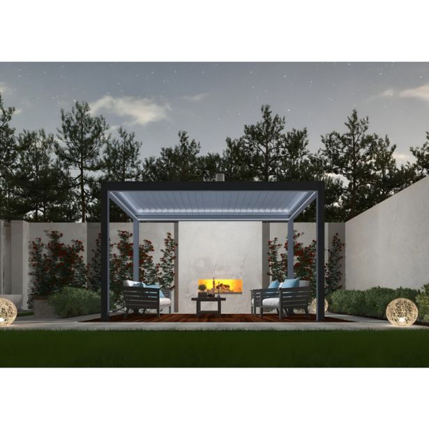 BIOKLIMATSKA PERGOLA MS VISCOM 4.03 X 3.03 M TEMNO SIVA