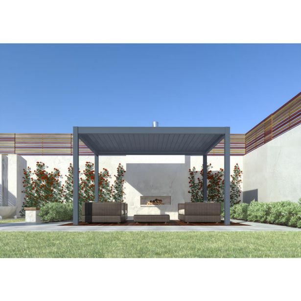 BIOKLIMATSKA PERGOLA MS VISCOM 4.03 X 3.03 M TEMNO SIVA