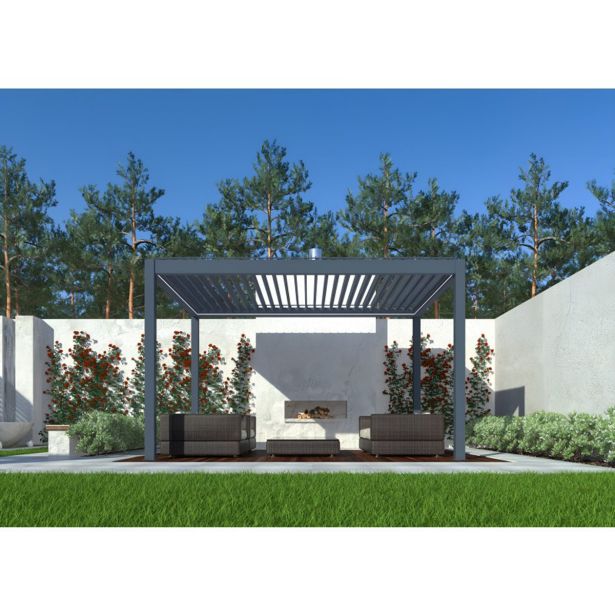 BIOKLIMATSKA PERGOLA MS VISCOM 4.03 X 3.03 M TEMNO SIVA