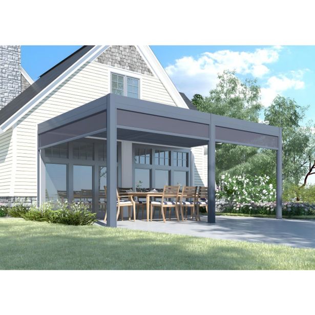 BIOKLIMATSKA PERGOLA MS VISCOM 5.85 X 4.03 M TEMNO SIVA