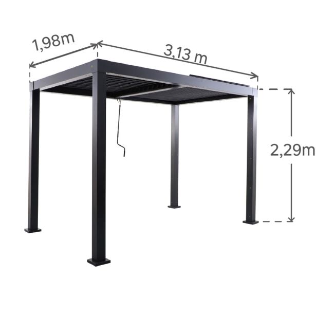 PERGOLA NATERIAL CLIMA ORIGIN BIOCLIMATIC ALU 313X198 TEMNO SIVA