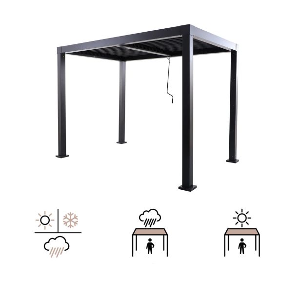 PERGOLA NATERIAL CLIMA ORIGIN BIOCLIMATIC ALU 313X198 TEMNO SIVA