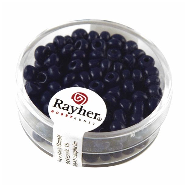 PERLE RAYHER PERLE INDIJANSKE, 4.5 MM TEMNO MODRE, 17G