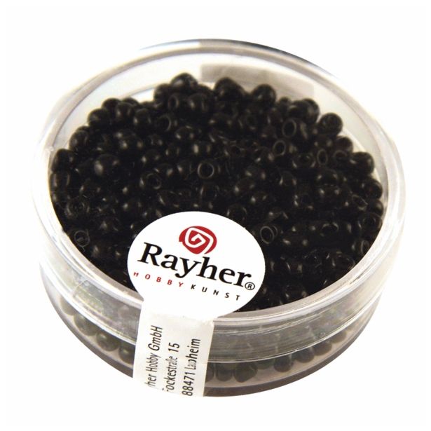 PERLE RAYHER PERLE OPAK, 2.6 MM ČRNE, 17G