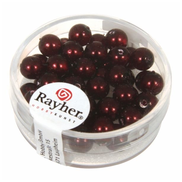 PERLE RAYHER PERLE STEK. RENAISSANCE RDEČE, 6 MM, 45 KOM.