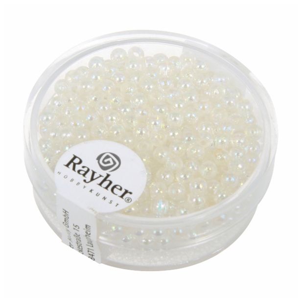 PERLE RAYHER PERLE VOŠČENE 3 MM IRIS BELE 360 KOS